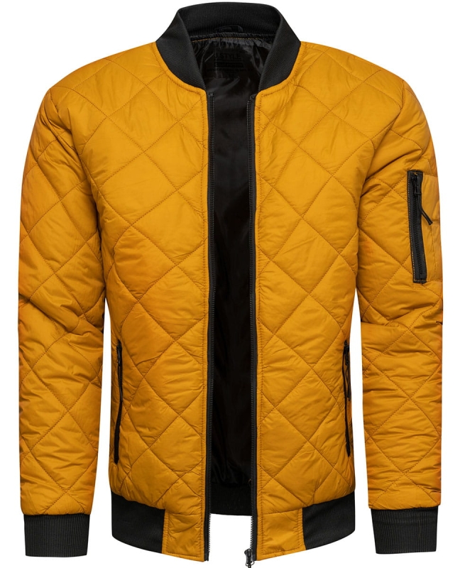 Kurtka męska przejściowa musztardowa Recea - 2419