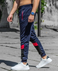  Spodnie męskie joggery granatowe Recea