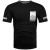 Koszulka bawełniana męska t-shirt z printem czarny Recea - 2803