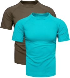 Dwupak męski t-shirt khaki i niebieski Recea