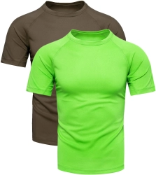 Dwupak męski t-shirt khaki i seledynowy Recea