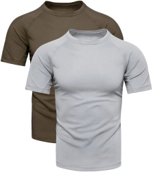 Dwupak męski t-shirt khaki i szary Recea