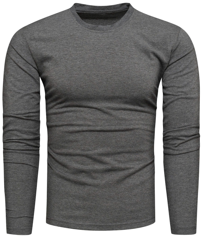 2-pak zestaw basic męskich longsleevów grafitowy i granatowy Recea - 2947