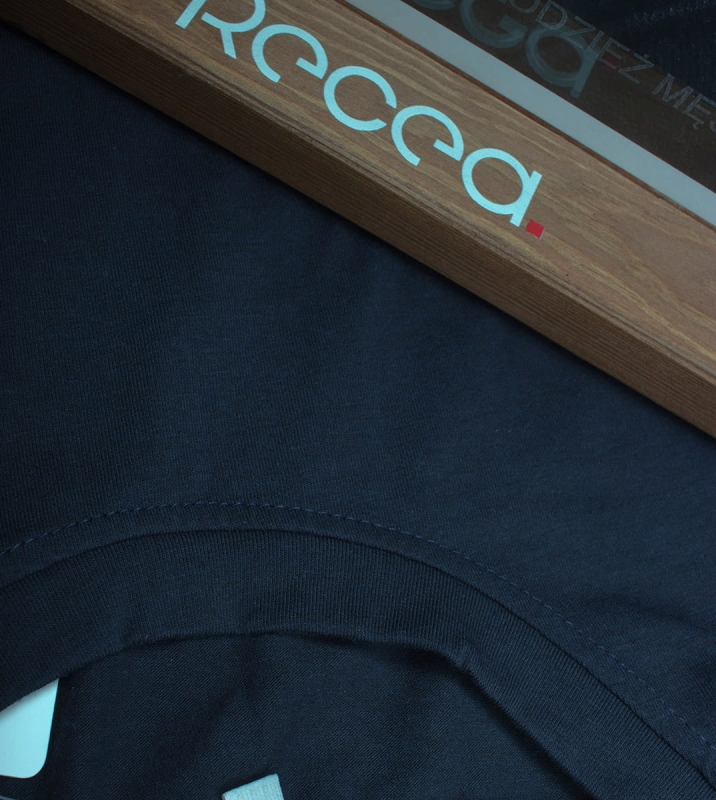 2-pak zestaw basic męskich longsleevów grafitowy i granatowy Recea - 2947