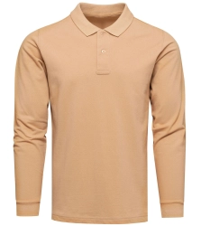 Longsleeve polo premium beżowy Recea