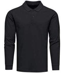 Longsleeve polo premium czarny Recea