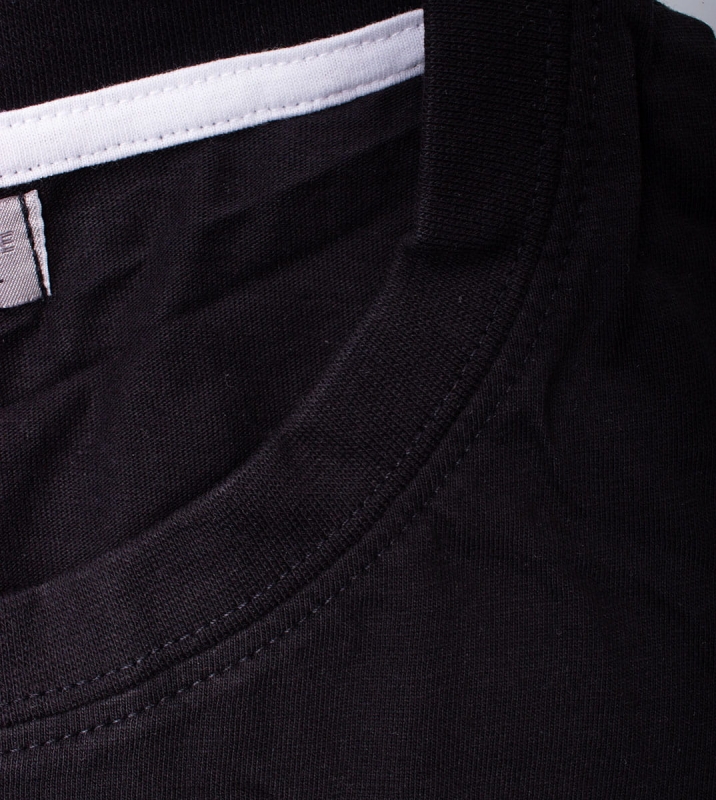 T-shirt męski czarny z printem 100% bawełna Recea - 2990