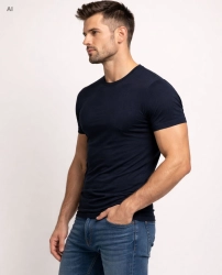 T-shirt premium 190g bawełniany granatowy Recea