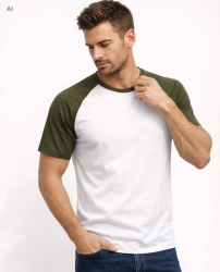 Koszulka męska t-shirt biało-zielony Recea
