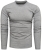 Koszulka męska longsleeve gładki szary Recea - 2380