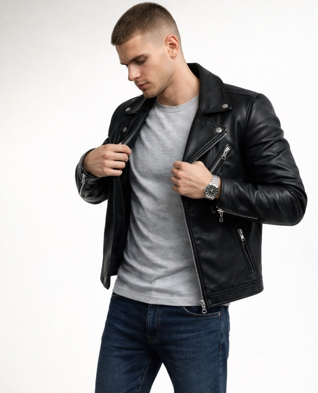 Koszulka męska longsleeve gładki szary Recea - 2380