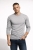 Koszulka męska longsleeve gładki szary Recea - 2380