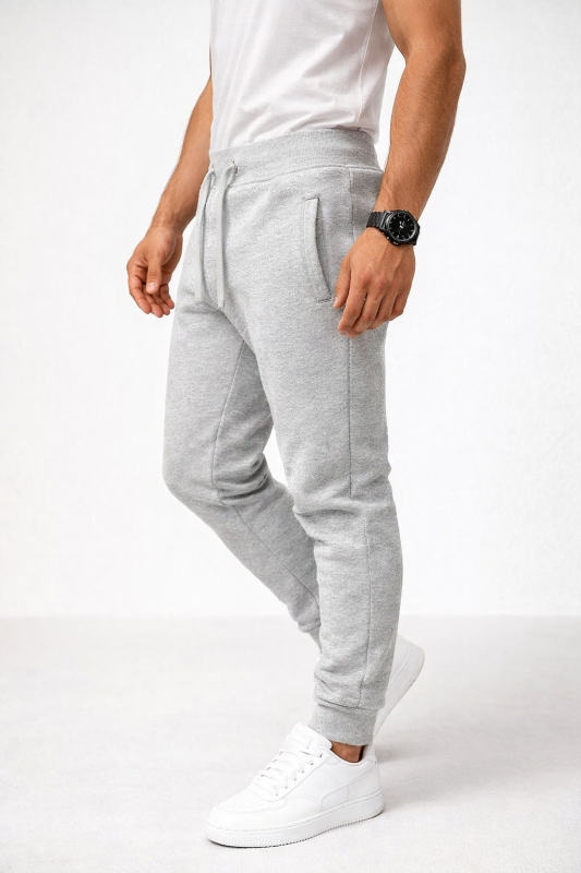 Spodnie męskie dresowe szare Recea-2161