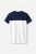 Koszulka męska t-shirt biało-granatowy z kieszonką Recea - 3135