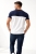 Koszulka męska t-shirt biało-granatowy z kieszonką Recea - 3135