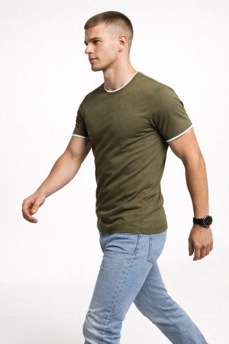 Koszulka męska t-shirt zielony Recea - 2716