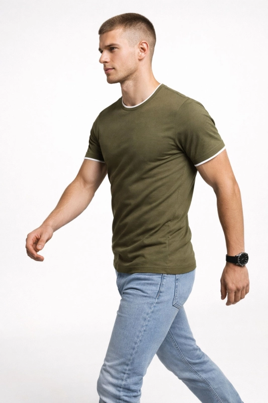 Koszulka męska t-shirt zielony Recea - 2716