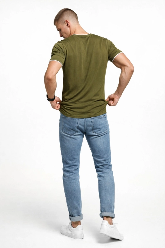 Koszulka męska t-shirt zielony Recea - 2716