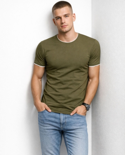 Koszulka męska t-shirt zielony Recea - 2716