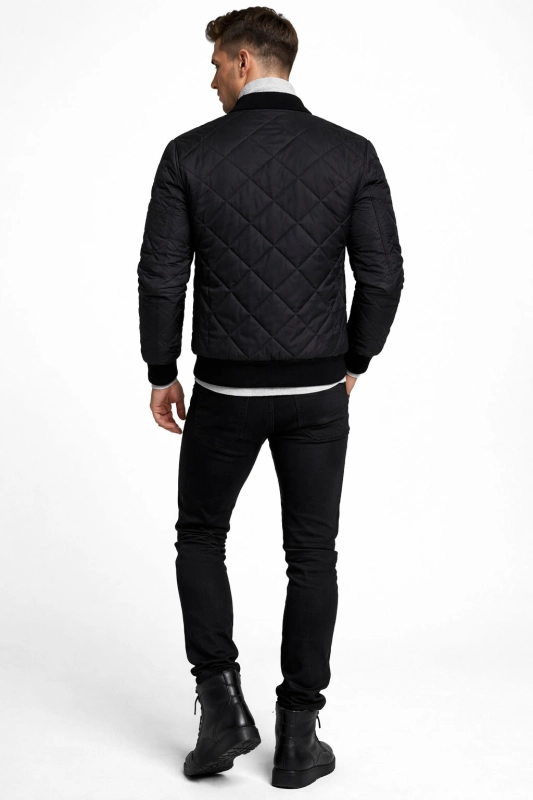 Kurtka męska przejściowa czarna Recea - 2595