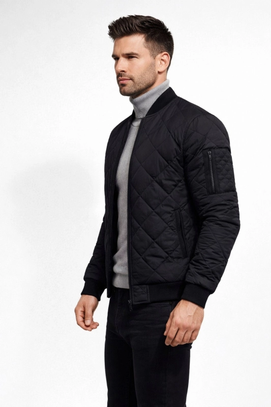 Kurtka męska przejściowa czarna Recea - 2595