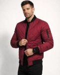 Kurtka męska przejściowa bordowa bomberka Recea