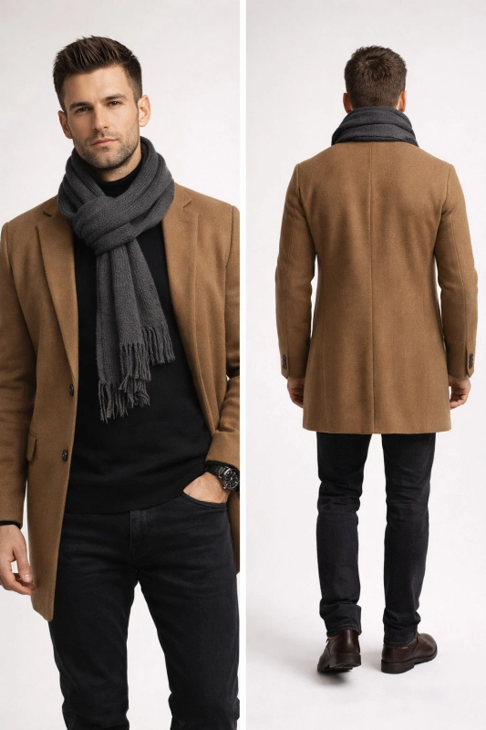 Szalik męski grafitowy Recea - 3141