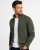 Rozpinany sweter męski z stójką bawełniany khaki Recea - 3160