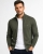 Rozpinany sweter męski z stójką bawełniany khaki Recea - 3160
