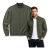 Rozpinany sweter męski z stójką bawełniany khaki Recea - 3160