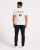 T-shirt męski z printem biały Recea - 3158
