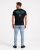 T-shirt męski czarny z nadrukiem Recea - 3159