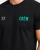 T-shirt męski czarny z nadrukiem Recea - 3159