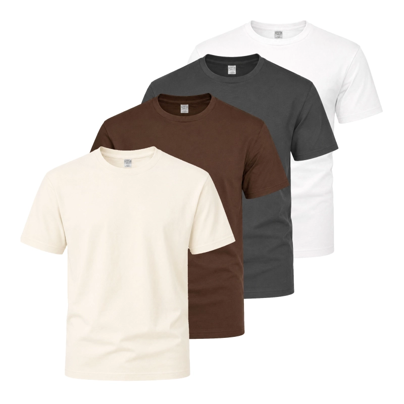 Komplet 4sztuk t-shirtów męskich premium w modnych kolorach Recea - 3173