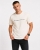 T-shirt męski z nadrukiem bawełniany kremowy Recea - 3175