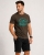 T-shirt męski z nadrukiem bawełniany brązowy Recea - 3177