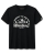 T-shirt męski z nadrukiem bawełniany czarny Recea - 3178