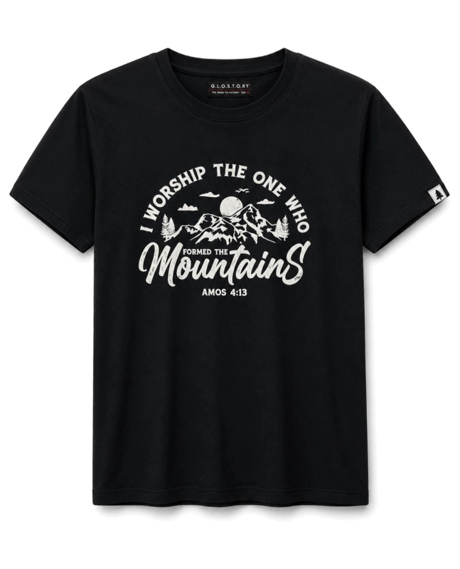 T-shirt męski z nadrukiem bawełniany czarny Recea - 3178