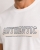 T-shirt męski z nadrukiem bawełniany biały Recea - 3180