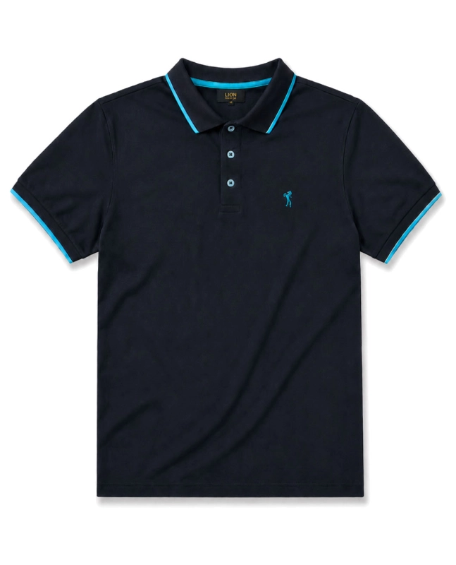 Koszulka polo męska granatowa Recea - 3183