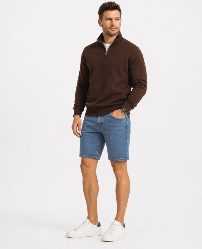 Krótkie męskie spodenki jeansowe denim Recea - 2741