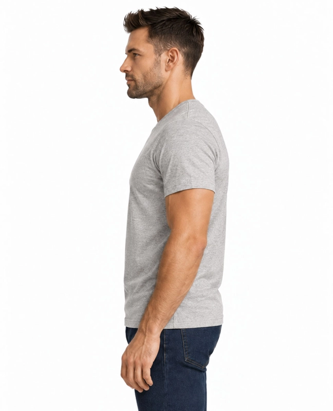 T-shirt premium bawełniany szary Recea - 3231