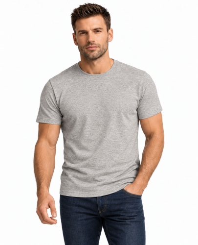T-shirt premium bawełniany szary Recea - 3231