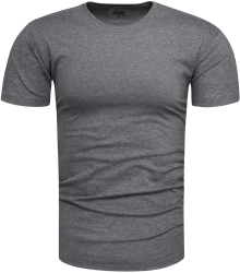 Koszulka męska t-shirt gładki grafitowy Recea