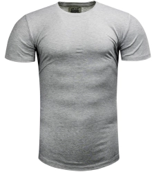 Koszulka męska t-shirt gładki szary Recea